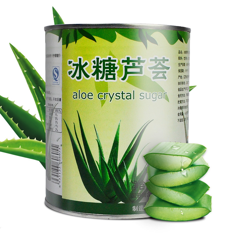 食用芦荟果肉丁粒即食用芦荟罐头 芦荟果粒肉 冰糖水芦荟粒 奶茶