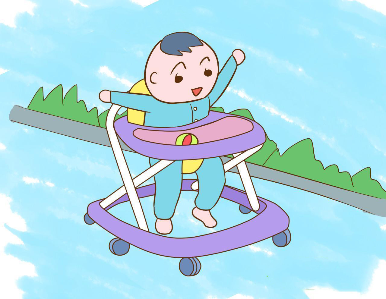 【避免过早使用学步车】