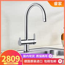 German original Platinum Wave high blanco chrome plated with water purification kitchen faucet double outlet TRIMA 525087