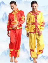 Dragon dance Lion dance Mens temple Fair drum suit Yangge suit performance costume Adult Gong and drum Race Dragon Boat Shaanxi waist Drum team