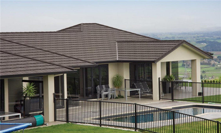 金冠建材小罗马彩石金属瓦别墅屋面树脂瓦片防水屋顶镀铝锌钢板瓦