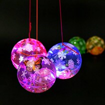 Elastic ball with rope will shine ELASTIC BALL CHILDREN FLASH SUPER LARGE JUMP LIGHT SMALL BALL GLITTERING BALL NIGHT MARKET