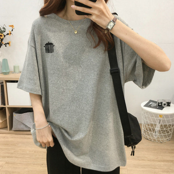 다양한 좋은 것들 반팔 티셔츠 여성 한국어 버전 느슨한 라운드 넥 코튼 조수 모든 경기 인쇄 셔츠 남성 커플 모델 다양한 좋은 것들 반팔 티셔츠 여성 한국어 버전 느슨한 라운드 넥 코튼 조수 모든 경기 인쇄 셔츠 남성 커플 모델