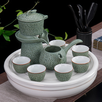 ronkin kung fu tea set water storage ceramic tea tray set lazy Stone Mill teapot home simple dry bubble tray