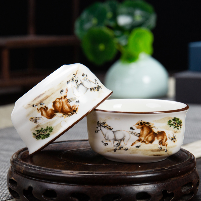 Ronkin kung fu tea set GaiWanCha way of a complete set of suit household ceramic tea cups