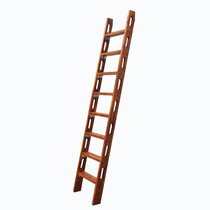 Wooden ladder small upper and lower bunk high and low bed ladder climbing ladder straight ladder solid wood single ladder one-character ladder home attic staircase