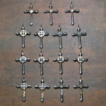 Cattle blunt precision Takaqiao cross Art Magazine Takaqiao Total hand - inscribed cross - pendant silver decoration