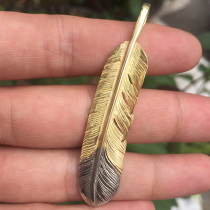Bull blunt Seiko Tangyuan Hao Tangyuan Hao Pioneer Feather 18K gold Pt 950 hand pendant men and women