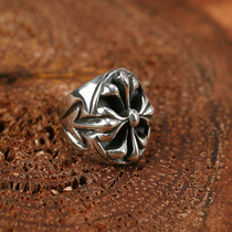 Cattle blunt Seiko Gabor Garber thick silver - jeweled nose ancestor 925 silver cross ring