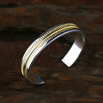 Bull Blunt Fine Work Undercover Giz High Bridge Shield Serrated Tattooed Totem Bracelet Gold Plated Thick Retro