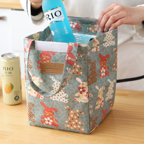 Portable lunch bag lunch box bag lunch box with rice bag Oxford cloth ice bag large Hand bag lunch box heat preservation