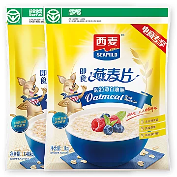 【西麦】原味纯燕麦片1000g*3袋[3元优惠券]-寻折猪