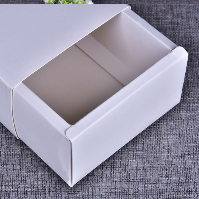 白色抽屉盒包盒白卡纸盒抽拉式礼品包装盒美容包装盒内裤盒_双氙车灯