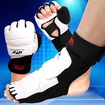 Sanda gloves Half finger Taekwondo hand guard Foot protector Adult children boxing gloves Training competition foot guard Ankle support