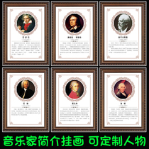 Famous musician Bach Beethoven KT board decoration hanging painting art school classroom Liszt Chopin introduction poster picture