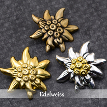 New version Mountain Snow Suede Flower Hat Emblems Leaf Chest Badge Oak Leaf Badge Medal