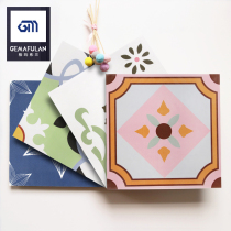 Nordic ins300x300 colorful tiles retro wall tiles geometric flower tiles floor tiles kitchen bathroom balcony
