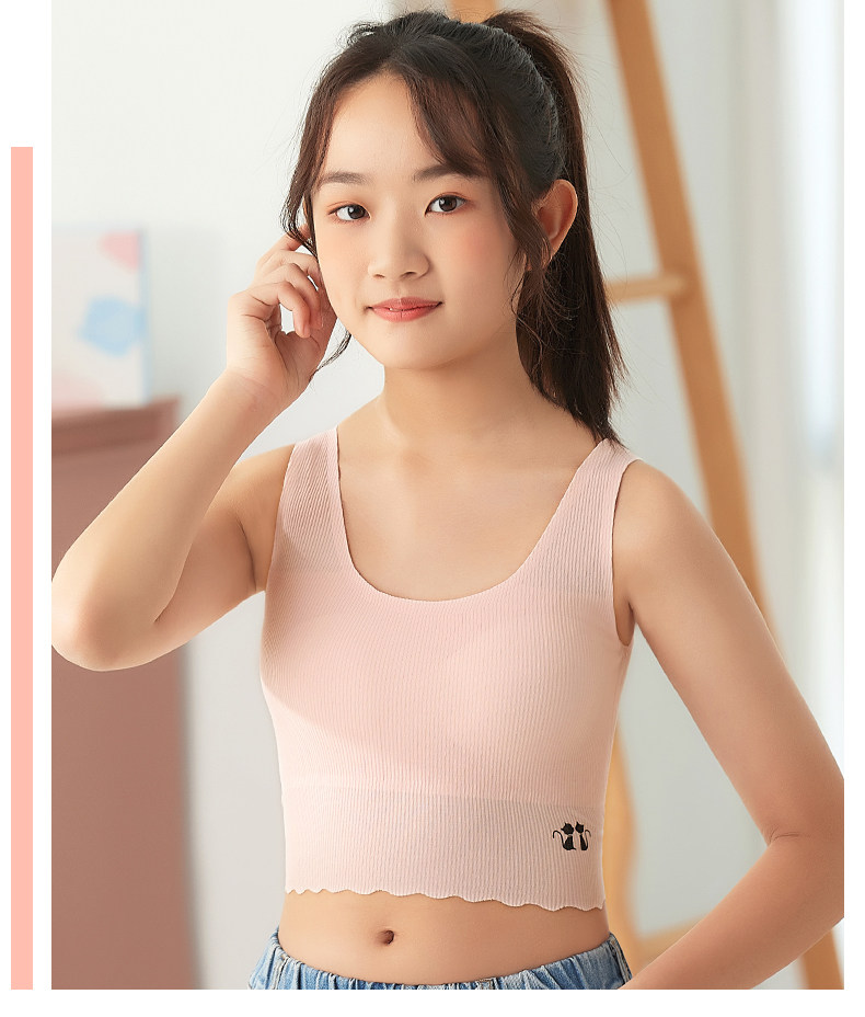 Adolescent girls underwear development period small vest 1216 year old