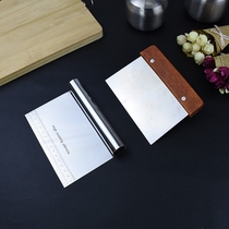Rong powder scraper stainless steel baking cutter cake noodle cutting plate cream scraper noodle knife sausage knife