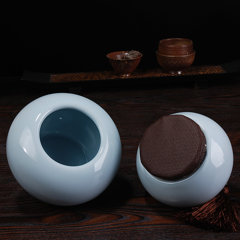 Shadow enjoy ceramic POTS up pu 'er tea pot double pot two elder brother up pot large gourd DCXH