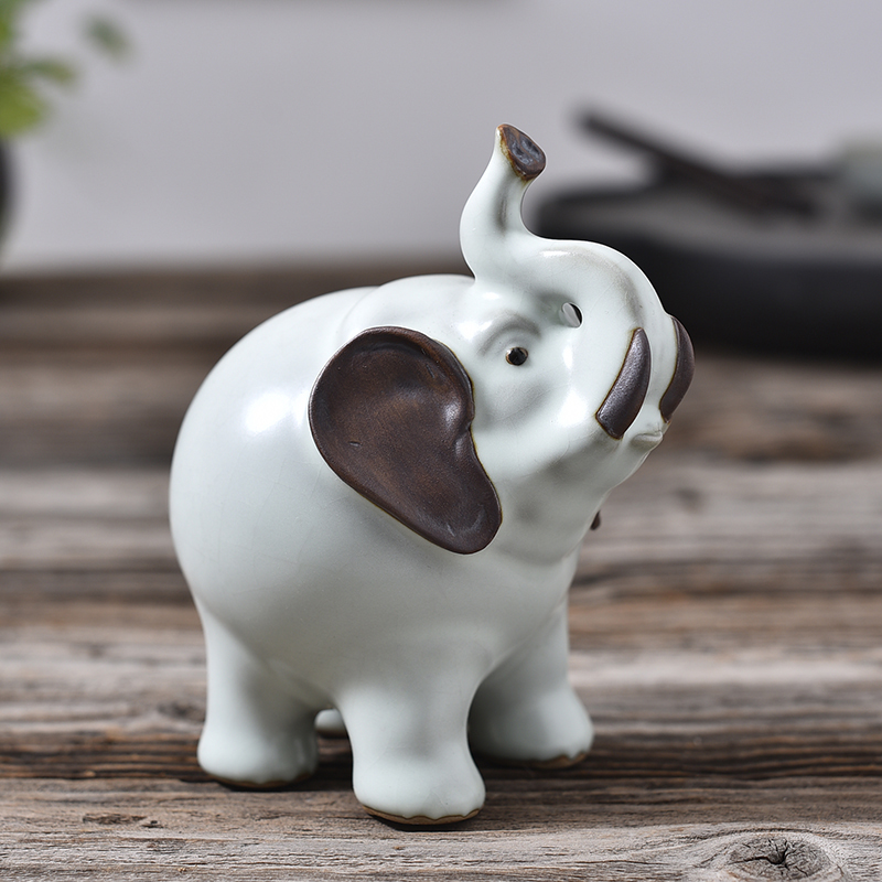 Furnishing articles pet boutique shadow enjoy your up tea to raise household ceramic elephant play purple sand tea tray tea tea accessories MDJ