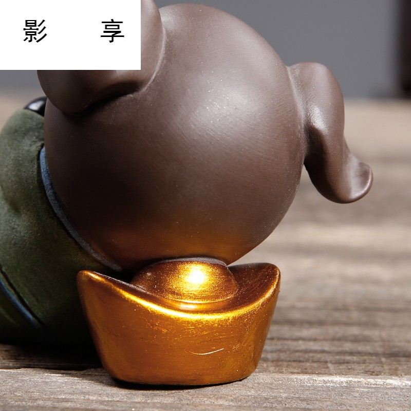 Shadow enjoy kung fu tea accessories color sand pottery pet pig tea tea tea tea tray was furnishing articles household act the role ofing is tasted CHT