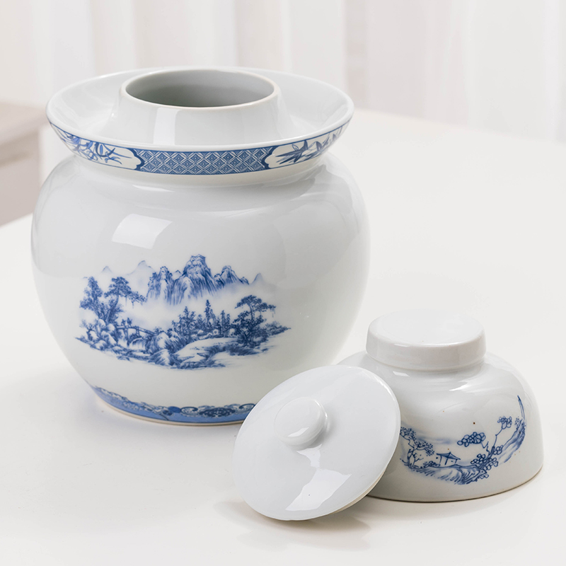 Household ceramics thickening large sichuan pickles jar sealing pickle jar pickle jar of pickles and pickle jar