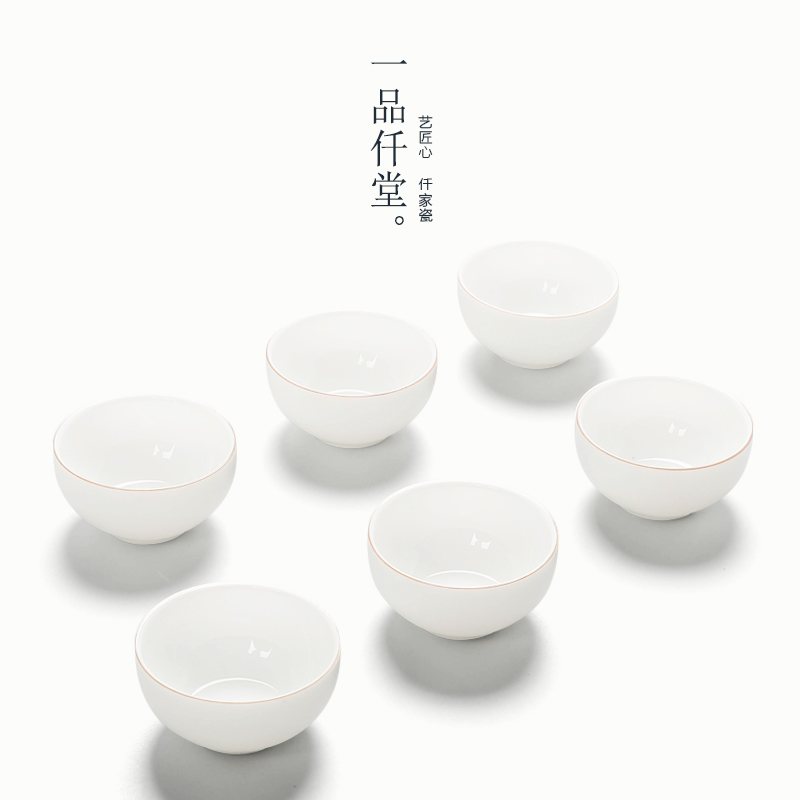 Shadow at white porcelain tea set kung fu tea set jade porcelain tureen fair keller cups household gifts YPQ gift box