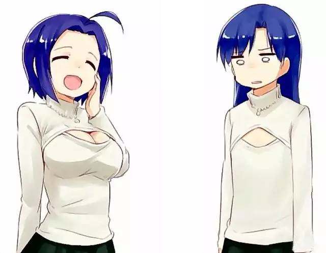 平胸妹子和胸部大的女生都彼此羡慕,大胸妹子觉得平胸多好,各种衣服都