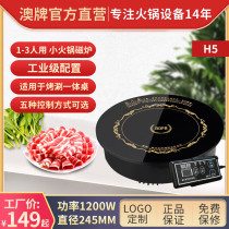 AOPA Australia brand H5 small hot pot induction cooker Round mini embedded commercial hotel hot pot stove 1200W