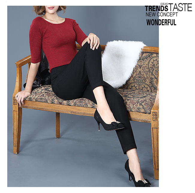 棉麻哈伦小脚裤女2017秋季休闲韩版百搭松紧