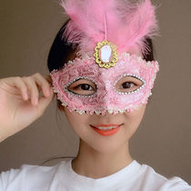 Adult Female Princess Half Face Fake Face Prom Makeup Party Mask Sexy Stage Show Business Graduation Event