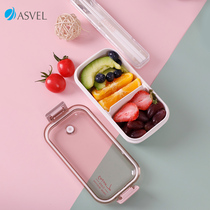 ASVEL Japanese lunch box microwave oven heating Bento Box Office Worker Student children lunch box plastic partition