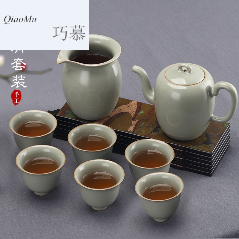 Qiao mu measured your up teapot sets jingdezhen kung fu restoring ancient ways of a complete set of tea cups can support creative by hand