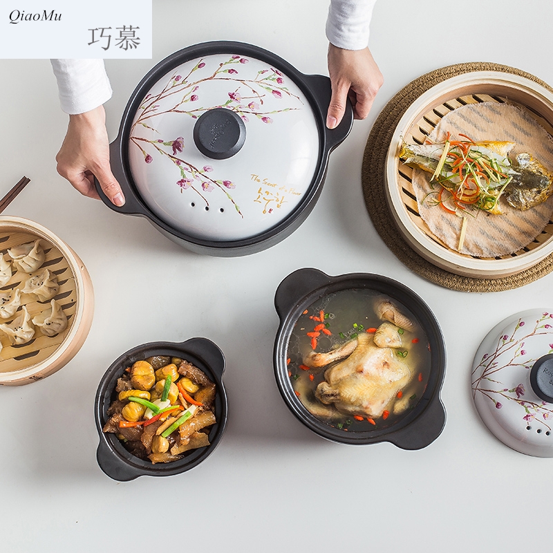 Qiam qiao mu Japanese high - temperature curing casseroles, ceramic sand pot soup boil soup pot stew of household gas flame