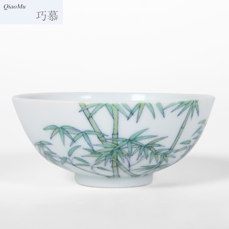 Qiao mu bamboo JYD ceramic tea cup antique tea cup personal master cup jingdezhen kung fu tea bowl