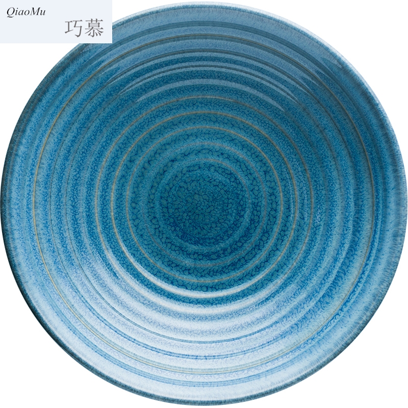 Qiao mu ou expressions using thread shallow bowl of fruit salad bowl ceramic bowl with large round dish bowl such as always