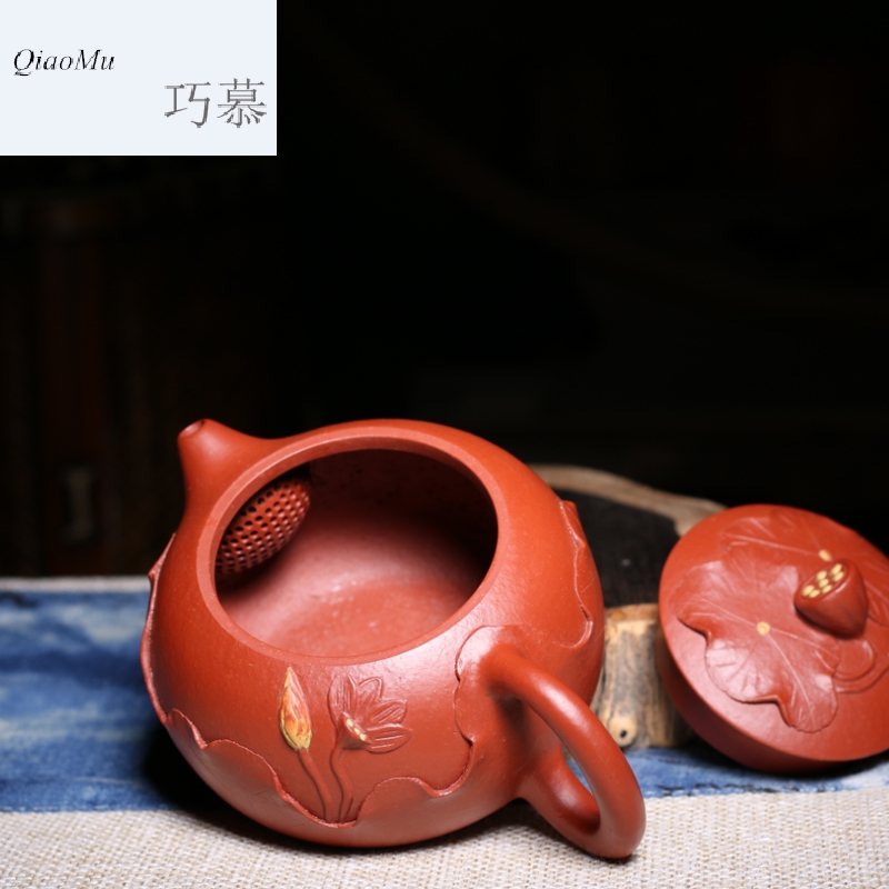 Qiao mu HM yixing it pure manual masters a pot of tea ore mud zhu, lotus lotus seed