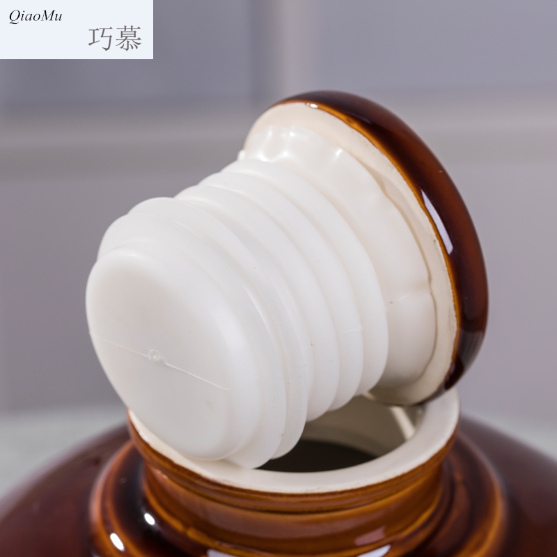 How 5/10 jin qiao mu jingdezhen ceramic wine jar with homemade wine liquor sealing hidden wine bottle of wine