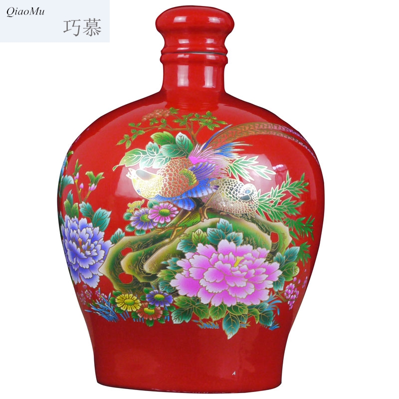 Qiao mu 10 jins jingdezhen ceramic jars sealed bottle storage how hip small expressions using the empty wine bottles of liquor bottles