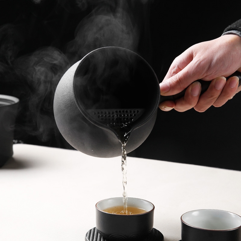 Qiao mu lava rock - electrical TaoLu ceramic boiling tea ware black tea kettle side soaked the pot of Japanese kung fu tea pot boil water