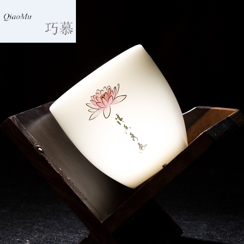 Qiao mu CMJ kaolin jade jingdezhen porcelain personal single cup white porcelain sample tea cup tea master, ceramic cups