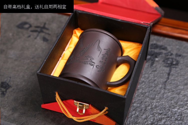 Qiao mu, yixing purple sand cup kung fu tea set purple sand cup cup are it by hand cups office keller cup