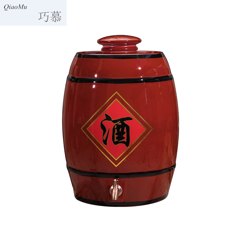 Qiao mu ceramic barrel it wine jars archaize home magnum 60 kg put liquor, beer, red wine bar