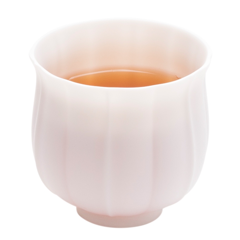 Qiao mu suet jade porcelain sample tea cup dehua white porcelain tea light manual kung fu tea set a single household tea cup