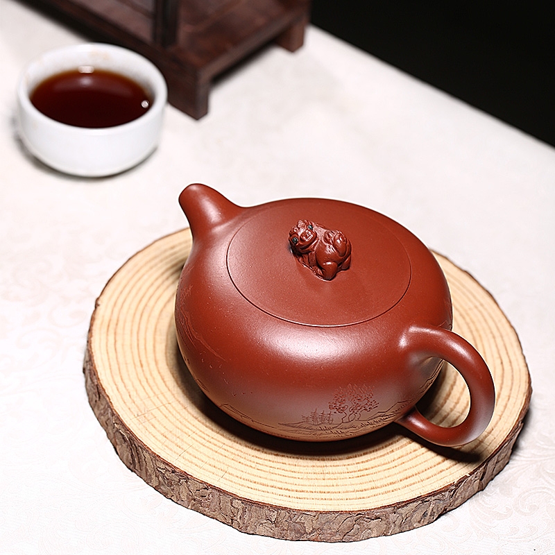 Qiao mu YM yixing undressed ore ceramic tea pot - famous pure checking pot of kung fu tea set to look dahongpao