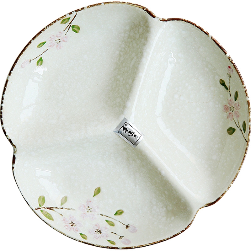 Qiao mu CDW Japanese cherry blossom put feed two ceramic bowl 13 home dishes suit plate suit gift box