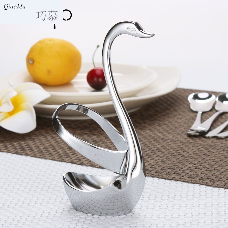 Qiao mu creative Cygnus stainless steel fruit fork set fruit western tableware coffee spoon, fork fork base