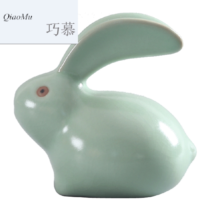 Qiao mu exquisite furnishing articles your up tea spoil your porcelain tea sets accessories ceramics play rabbit tea to keep open piece of product