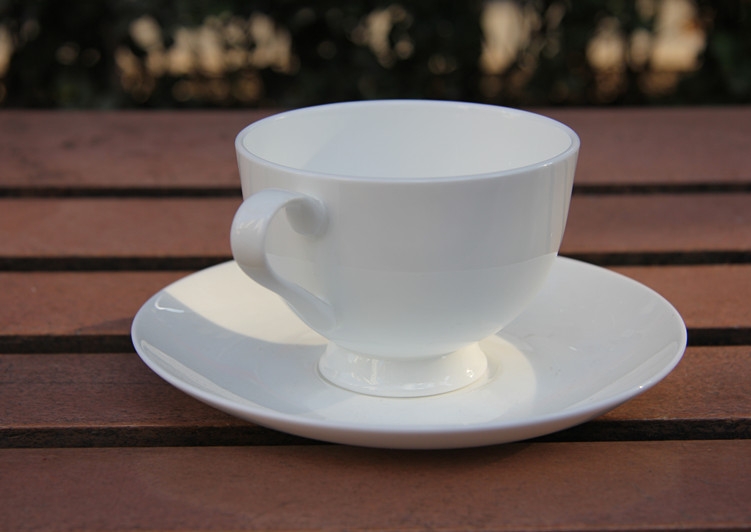 Qiao mu tangshan ipads China continental pure white coffee cups and saucers suit admiralty cups and saucers English - style afternoon tea cup of red tea cups